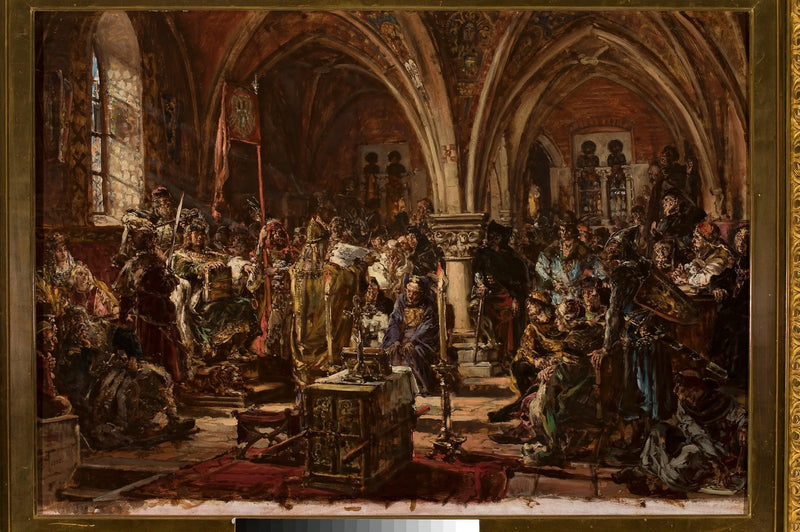 Das erste Parlament von Łęczyca, aus der Serie « Geschichte der Zivilisation in Polen » - Jan Matejko