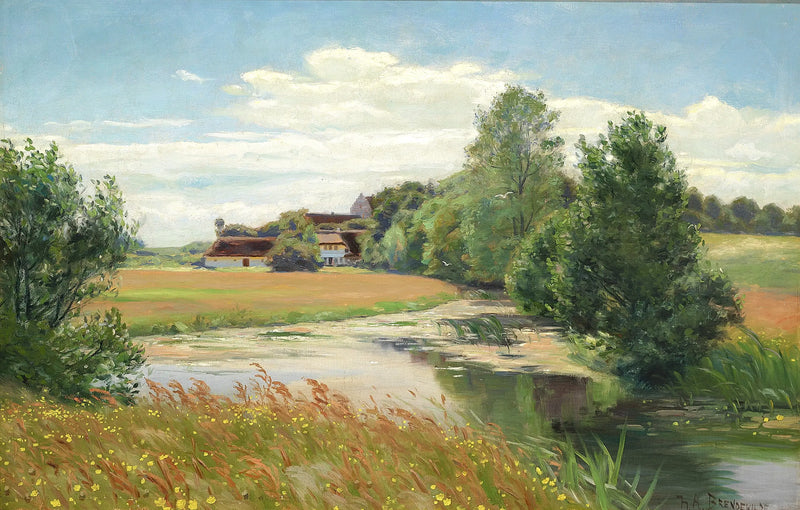 Das Pfarrhaus von Dalum auf der Insel Fünen. - H. A. Brendekilde
