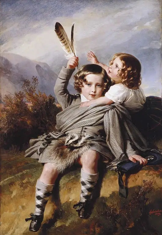 Le prince Alfred et la princesse Helena - Franz Xaver Winterhalter image 1 copie peinte à la main à l’huile