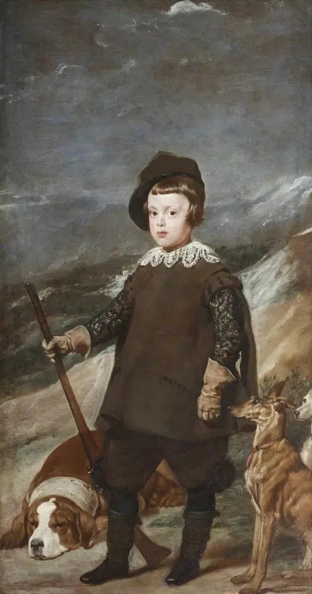 Der Prinz Baltasar Carlos (1629-1646), im Alter von 6 Jahren, als Jäger - Diego Velázquez