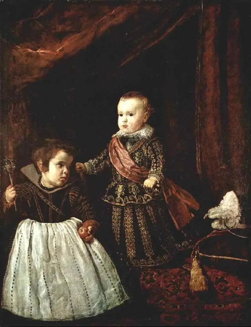 Der Prinz Balthazar Carlos mit einem Jungen - Diego Velázquez