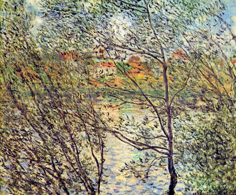 Der Frühling durch die Zweige - Claude Monet