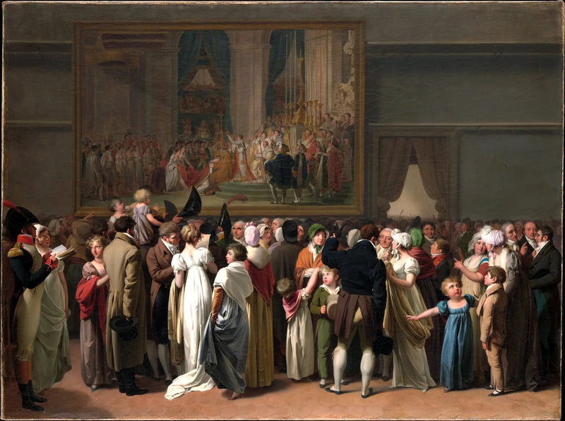 Der Öffentlichkeit, die auf den « Krönung » von David im Louvre schaut - Louis-Léopold Boilly