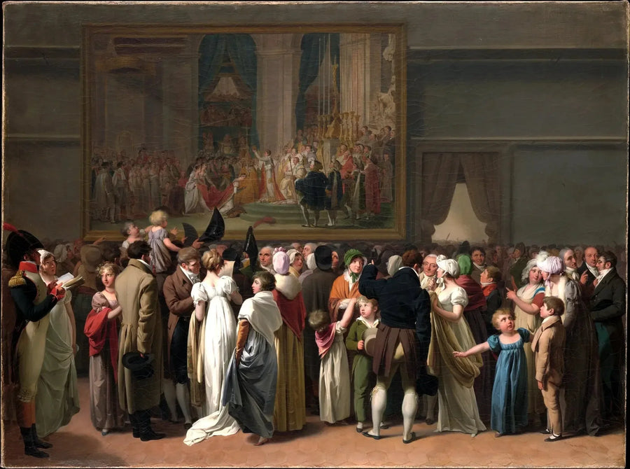 Der Öffentlichkeit, die auf den « Krönung » von David im Louvre schaut - Louis-Léopold Boilly