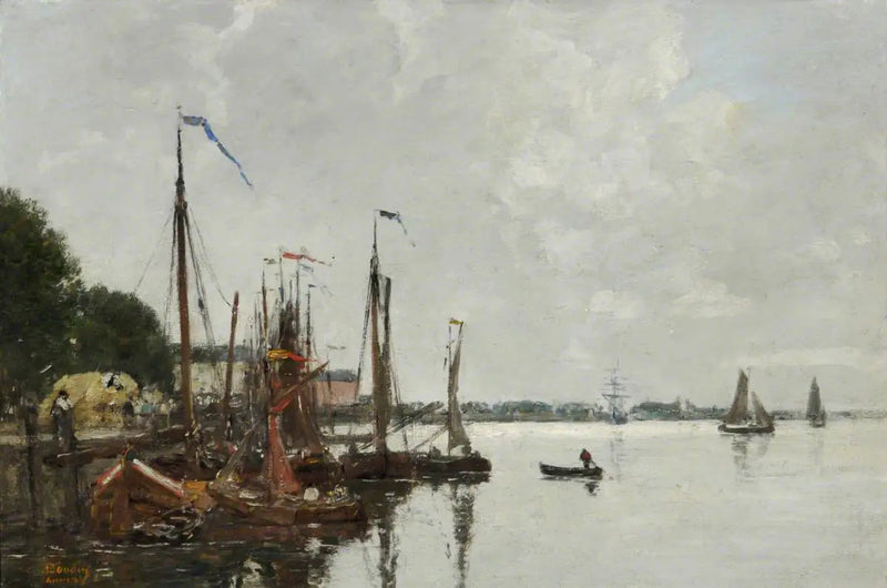 Der Kai von Antwerpen, Belgien - Eugène Boudin