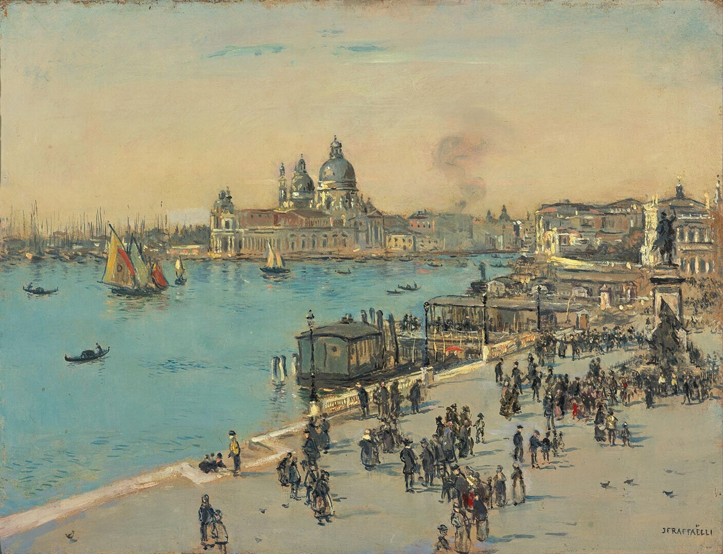 Le Quai des Esclavons (« Vénétie ») - Jean-François Raffaëlli image 1 tableau peint à l’huile sur toile