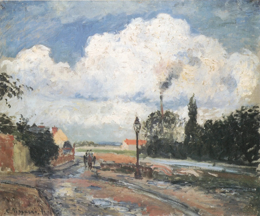 Der Quai du Pothuis in Pontoise nach dem Regen - Camille Pissarro