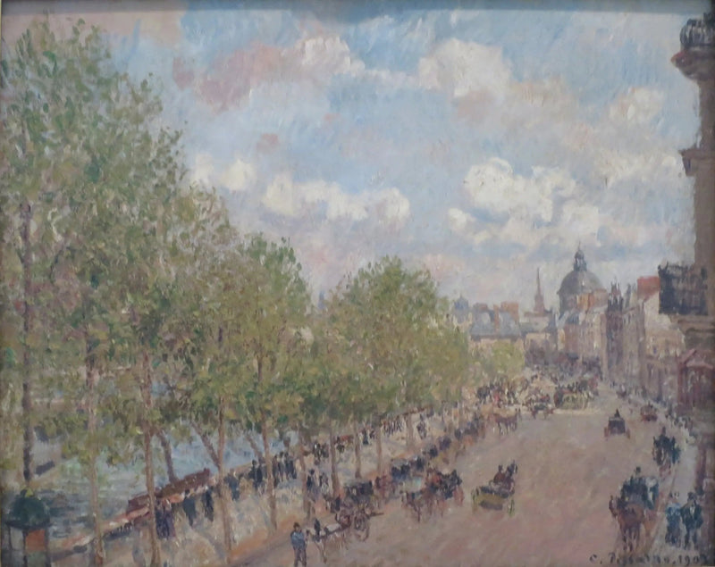 Der Quai Malaquais und das Institut (von Frankreich), Frühling, Sonne (Vierte Serie) - Camille Pissarro