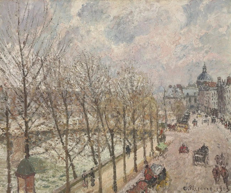 Der Quai Malaquais und das Institut, Frühling - Camille Pissarro