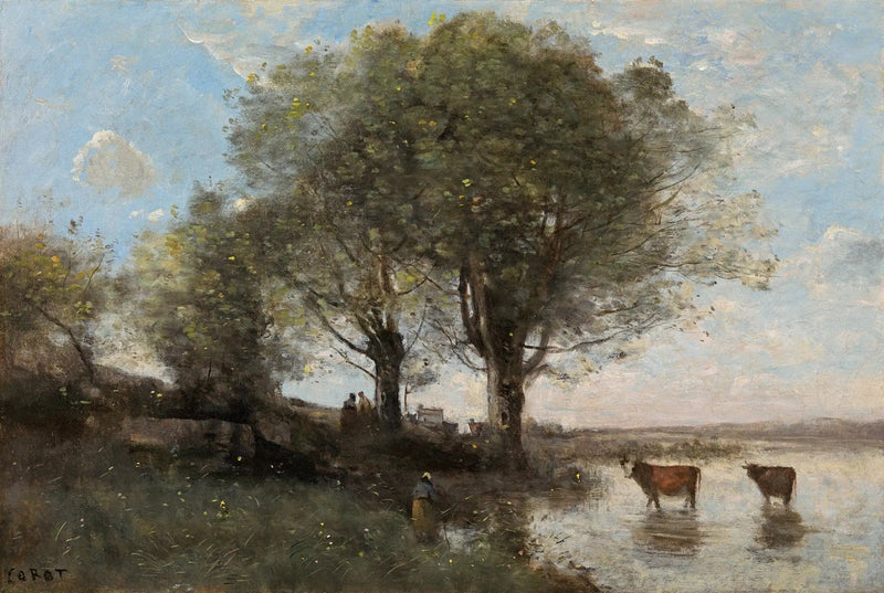 Die Erinnerung an die Kühe - Jean-Baptiste Camille Corot