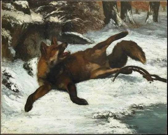 Der gefangene Fuchs - Gustave Courbet