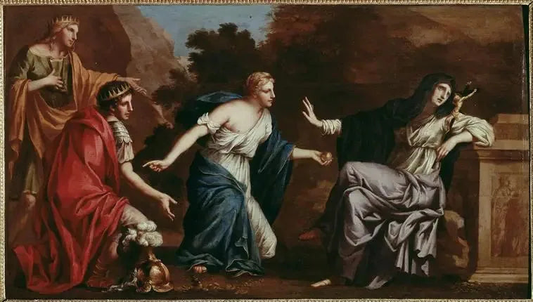 Le renoncement de Louise de la Vallière - Jean Nocret image 1 reproduction de peinture à l’huile