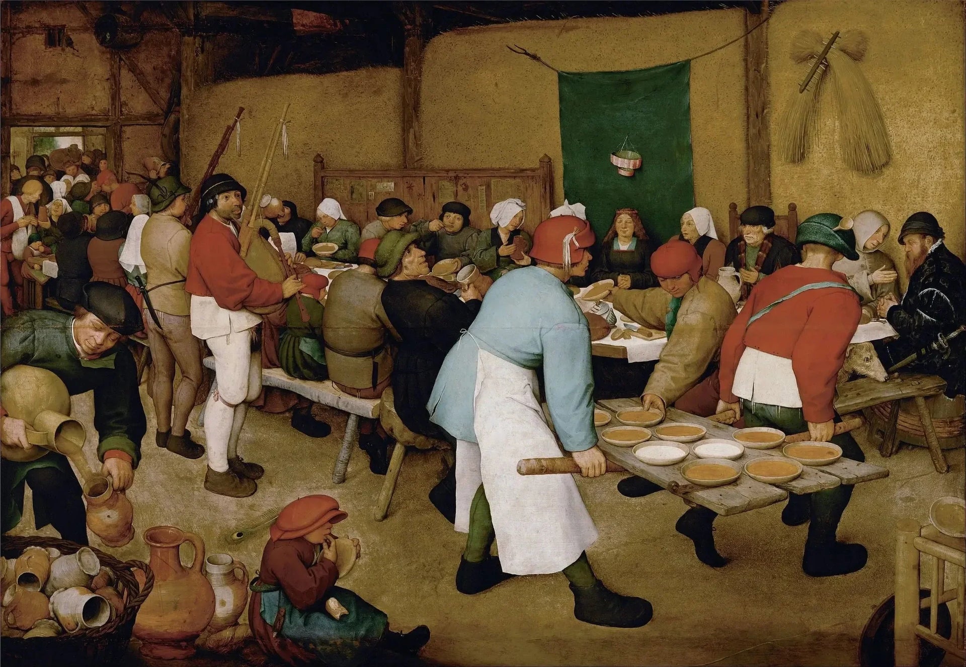 Le Repas de noce - Pieter Brueghel the Elder image 1 reproduction de peinture à l’huile