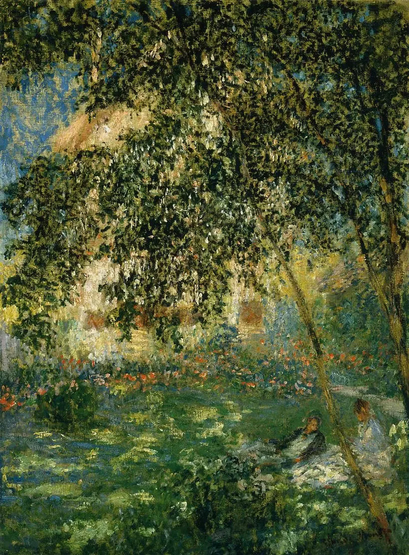 Die Ruhe im Garten, Argenteuil - Claude Monet