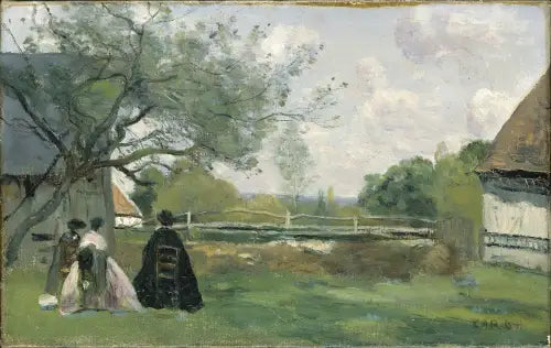 Die Ruhe vor dem Bauernhof - Jean-Baptiste Camille Corot