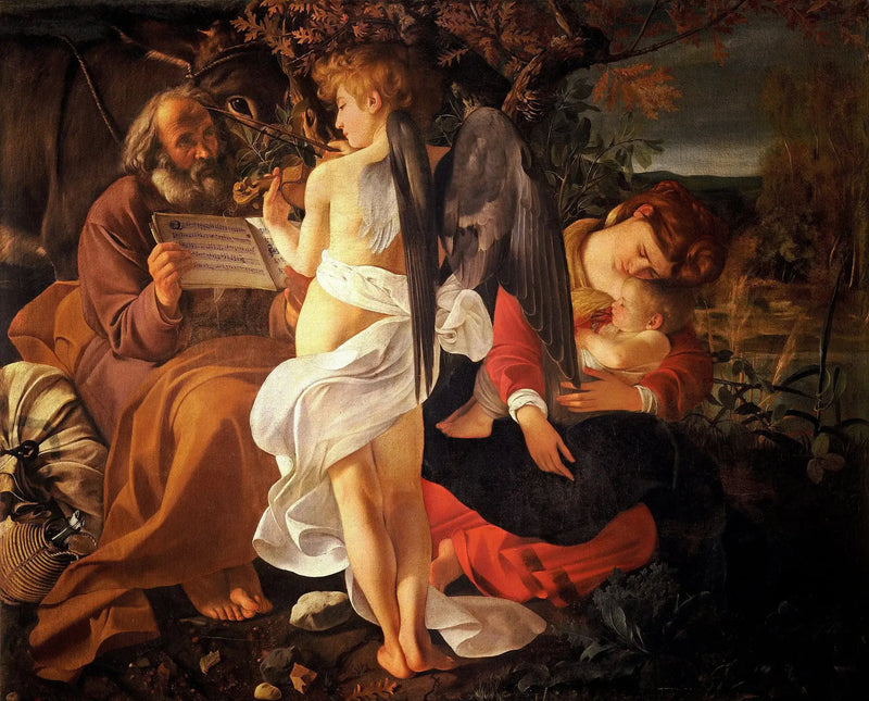 Die Ruhe während der Flucht nach Ägypten - Caravaggio