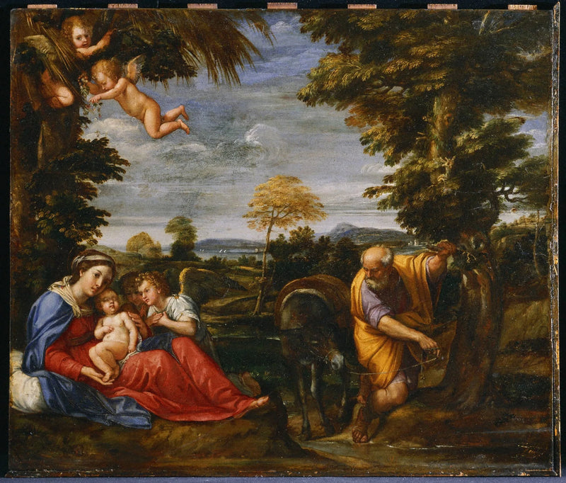 Le Repos pendant la fuite en Égypte - Francesco Albani
