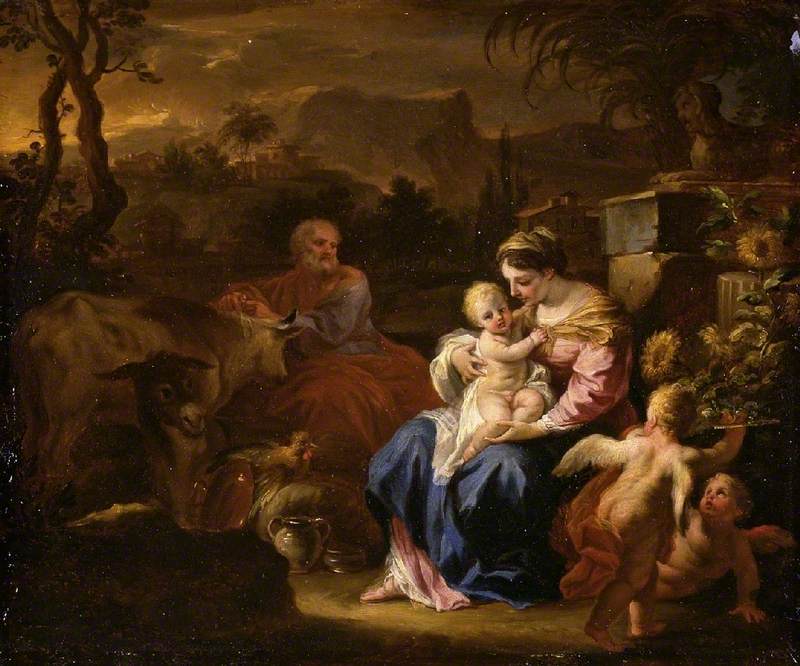 Die Ruhe während der Flucht nach Ägypten - Francesco Solimena