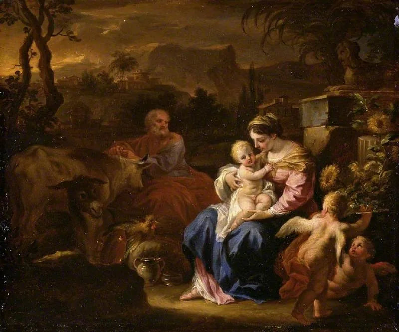 Die Ruhe während der Flucht nach Ägypten - Francesco Solimena