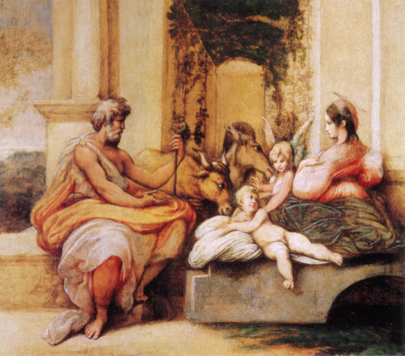 Die Ruhe während der Flucht nach Ägypten - Parmigianino