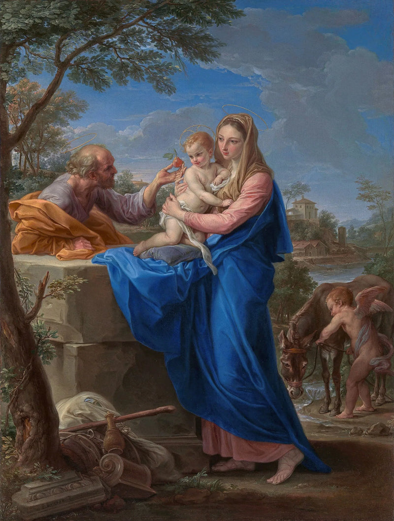 Die Ruhe während der Flucht nach Ägypten - Pompeo Batoni