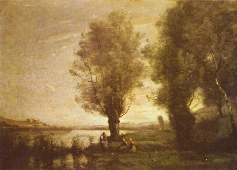 Der Ruheplatz unter den Weiden - Jean-Baptiste Camille Corot