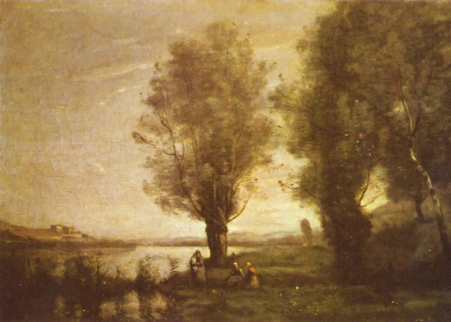 Der Ruheplatz unter den Weiden - Jean-Baptiste Camille Corot