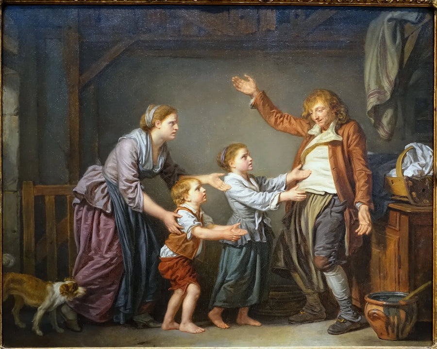 Die Rückkehr des Betrunkenen - Jean-Baptiste Greuze