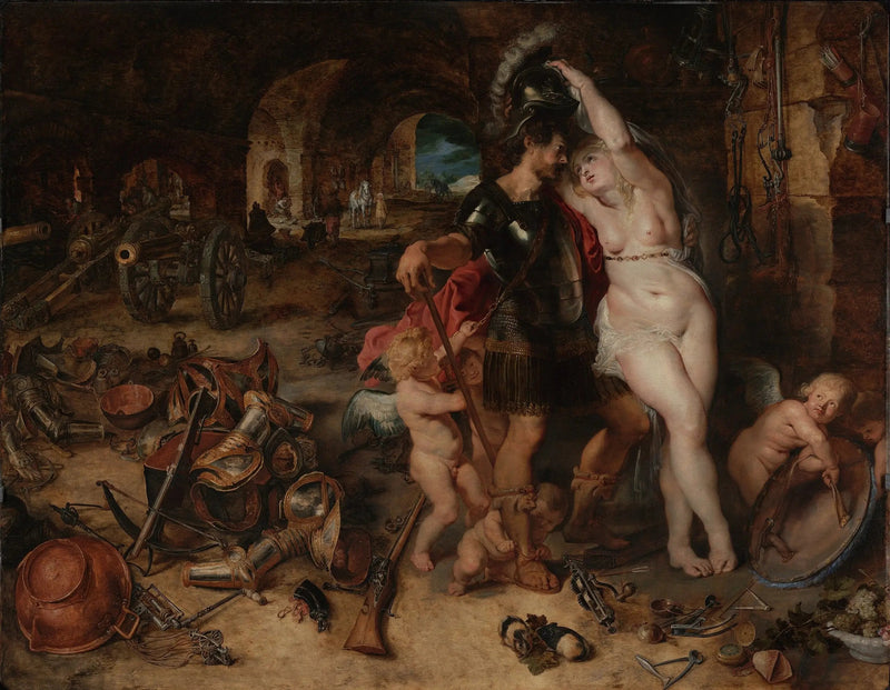Die Rückkehr des Krieges: Mars entwaffnet von Venus - Peter Paul Rubens