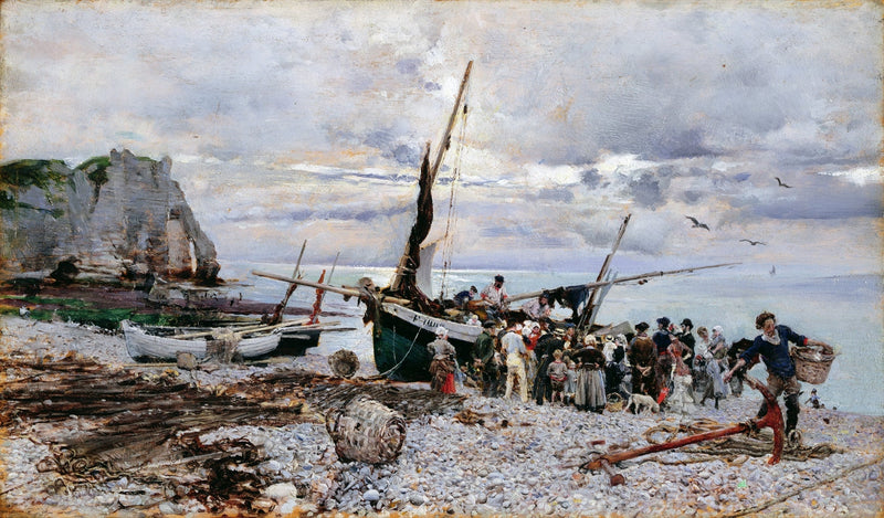 Die Rückkehr der Fischerkähne, Étretat - Giovanni Boldini