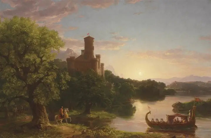 Le retour du tournoi - Thomas Cole image 1 copie peinte à la main à l’huile