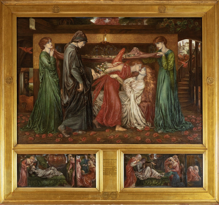 Dantes Traum am Tag des Todes von Beatrice - Dante Gabriel Rossetti