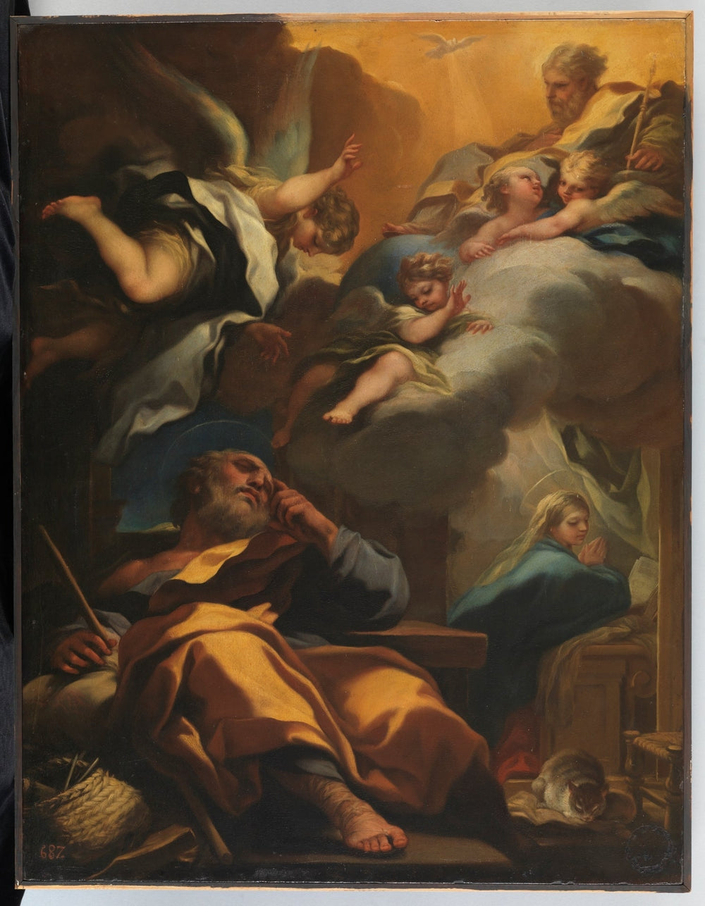 Le rêve de saint Joseph - Luca Giordano image 1 reproduction de peinture à l’huile