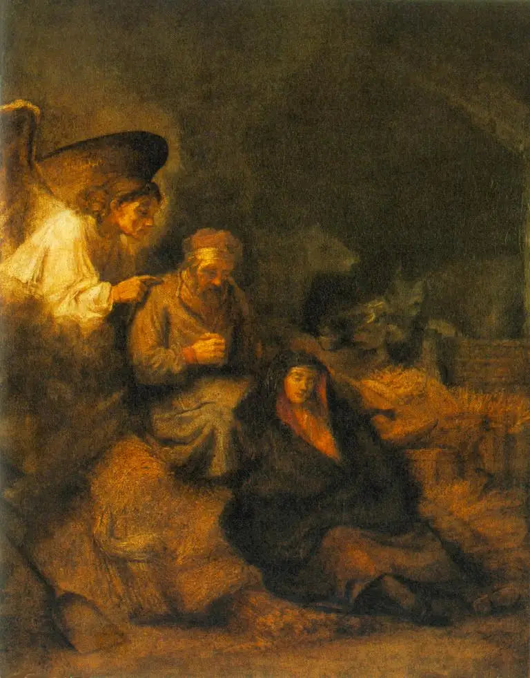 Le rêve de Saint Joseph - Rembrandt image 1 reproduction artisanale de tableau