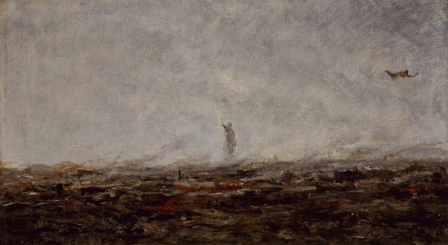 Der Traum : Paris in Brand, September 1870 - Jean-Baptiste Camille Corot