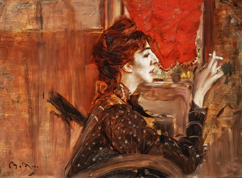 Der rote Vorhang - Giovanni Boldini