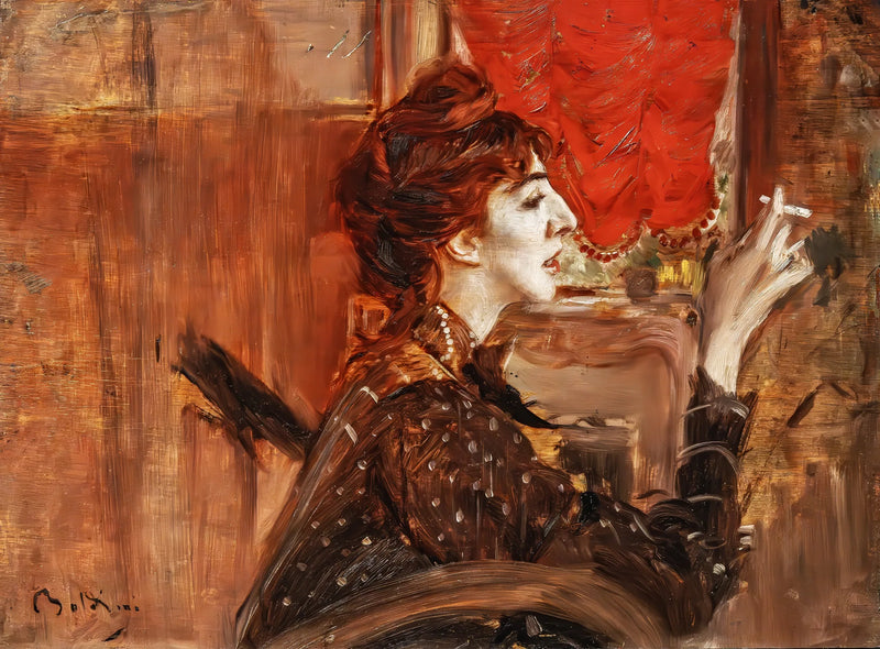 Der rote Vorhang - Giovanni Boldini