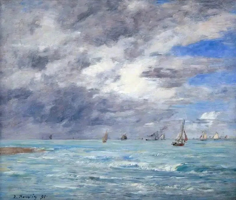 Der Strand in Deauville - Eugène Boudin