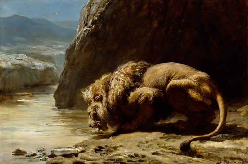 Der König trinkt - Briton Rivière