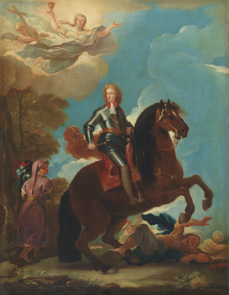 Der König Karl II. von Spanien auf dem Pferd - Luca Giordano