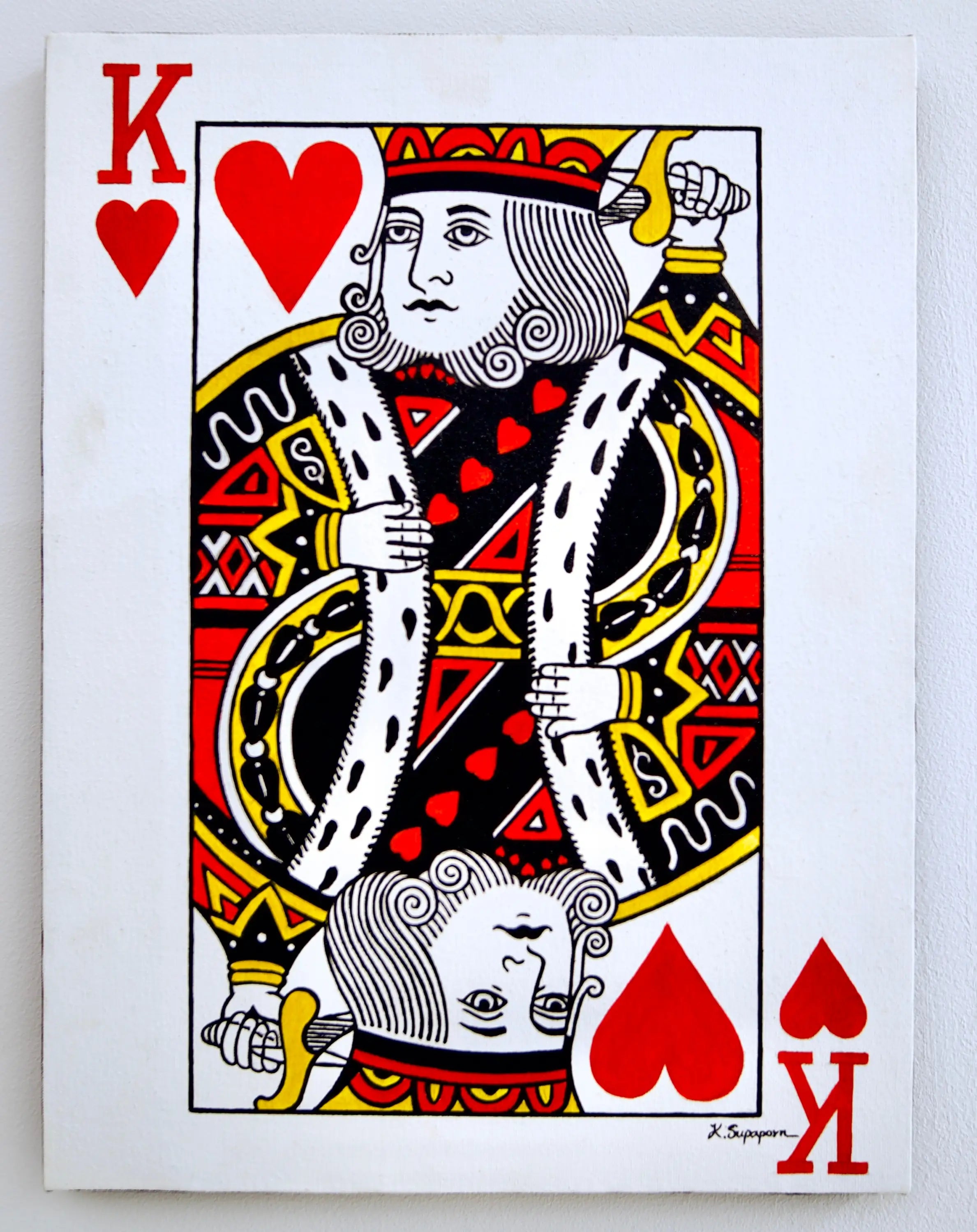 King and Queen of Hearts - Phichai | 30 x 40 cm (x2) Reproductions de tableaux à la peinture à l’huile