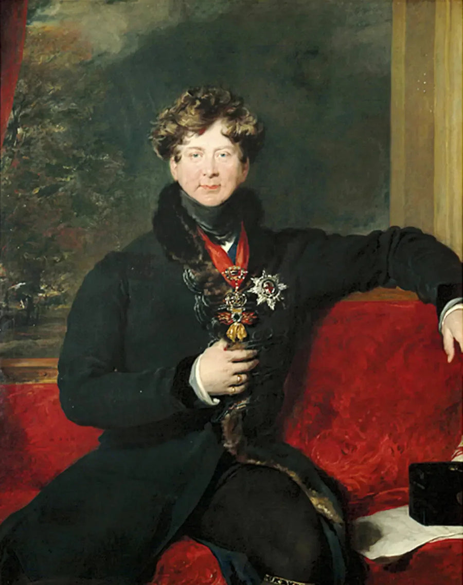 Der sitzende König Georg IV in Morgenkleidung - Thomas Lawrence