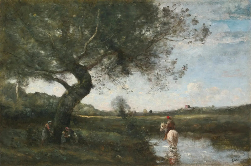 Der Bach am weißen Pferd - Jean-Baptiste Camille Corot