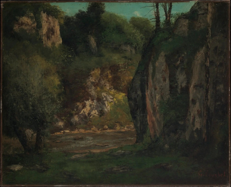 Der versteckte Bach - Gustave Courbet
