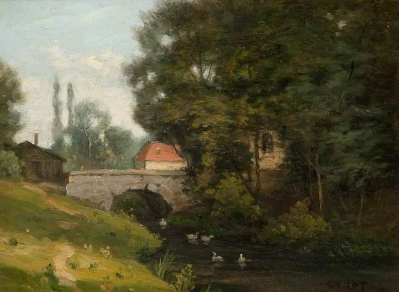 Der Bach des Mühlengrabens - Jean-Baptiste Camille Corot
