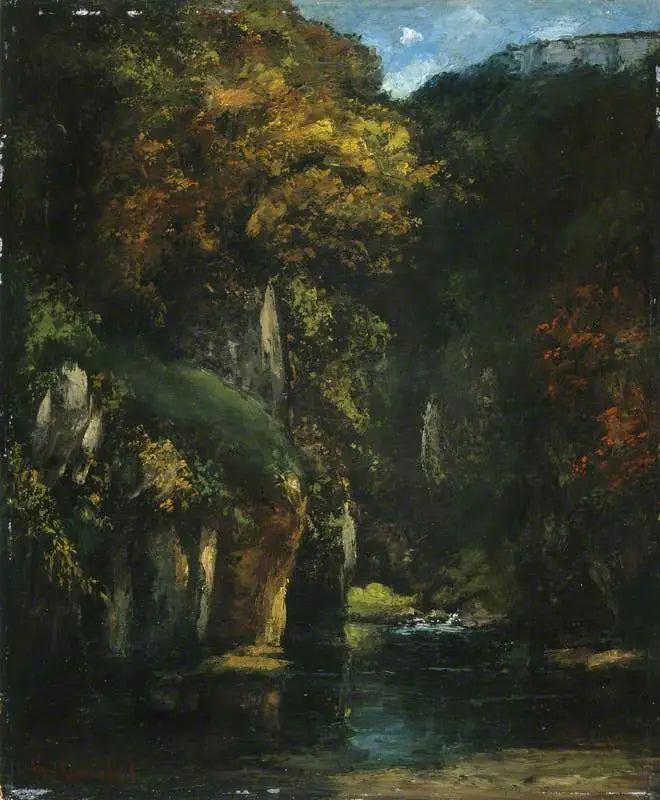 Le ruisseau du Puits Noir - Gustave Courbet image 1 copie de tableau peinte à la main