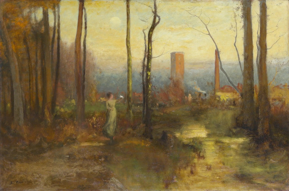 Le ruisseau Mill, Montclair, New Jersey - George Inness image 1 reproduction artisanale de tableau