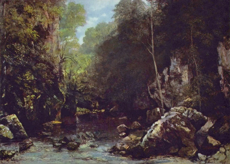 Der schwarze Bach - Gustave Courbet