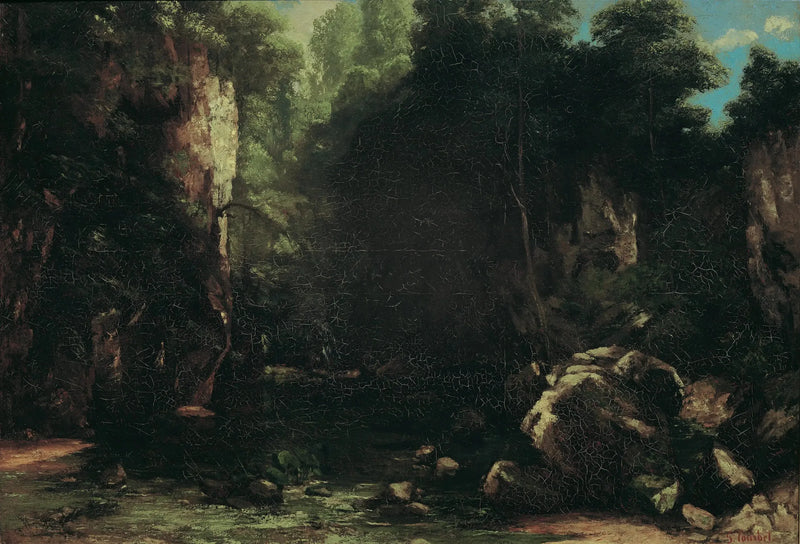 Der schattige Bach - Gustave Courbet
