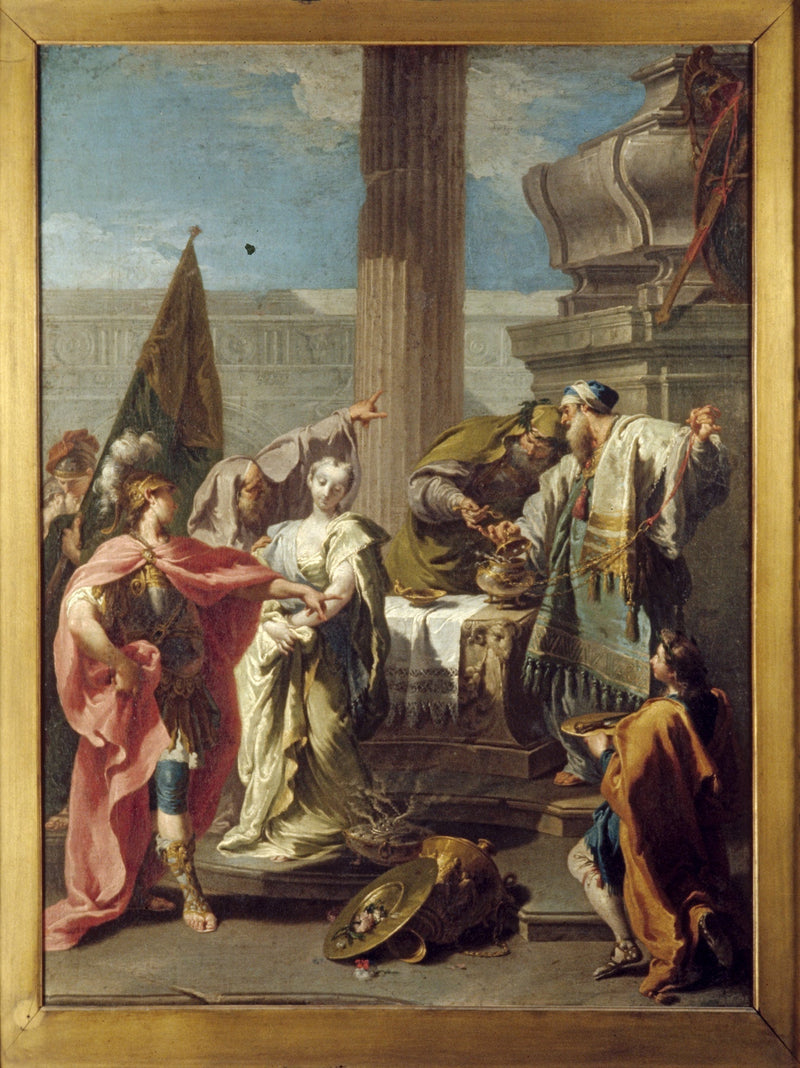 Das Opfer der Polyxène am Grab des Achilles - Giovanni Battista Pittoni